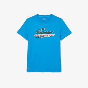 CAMISETA LACOSTE LOGO SLICE AZUL FIJI