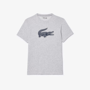 CAMISETA LACOSTE SPORT LOGO XXL SILVER GREY / CHINA BLUE