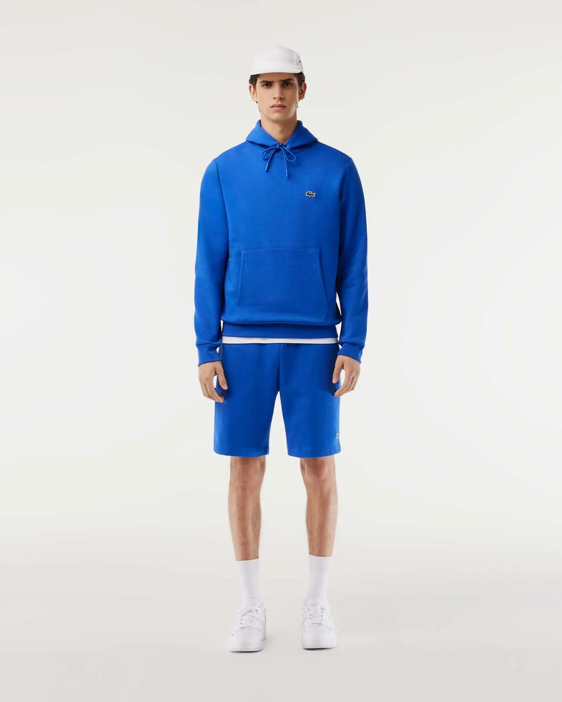 SUDADERA CON CAPUCHA LACOSTE AZUL ROYAL - Imagen 3
