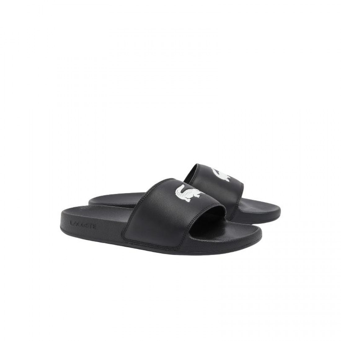 CHANCLAS LACOSTE SERVE SLIDE 0.0 NEGRAS - Imagen 3