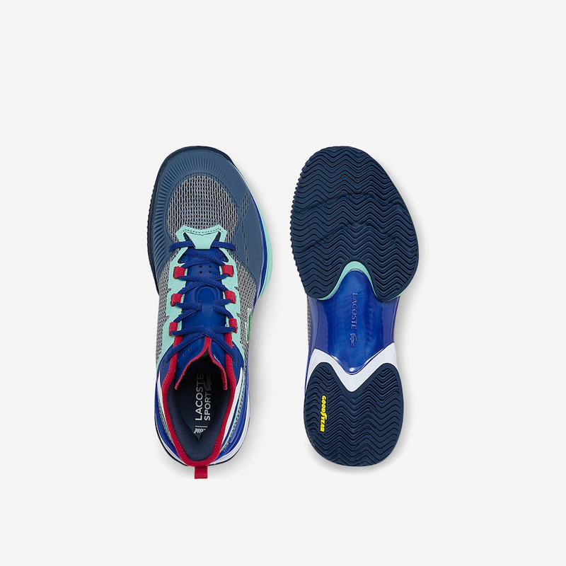 ZAPATILLAS LACOSTE AG - LT 21 ULTRA BLUE / LITE GREEN - Imagen 6