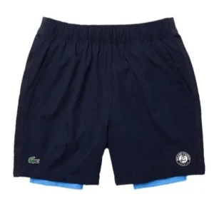 SHORTS LACOSTE X ROLAND GARROS AZUL MARINO